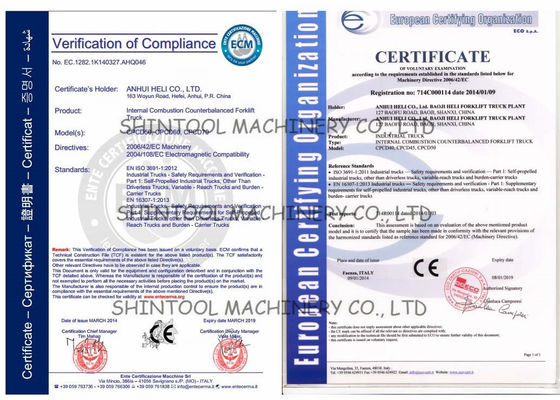 Material Handling Diesel Forklift Truck / 3.5 ton forklift With HELI self made hydraulic transmission